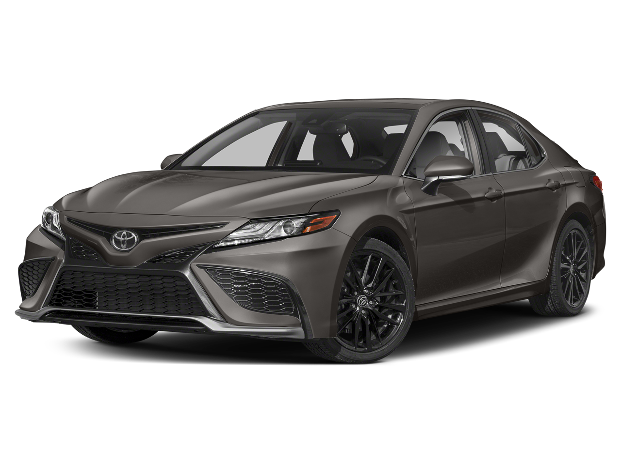 2024 Toyota Camry XSE in Predawn Gray Mica — front three-quarter view