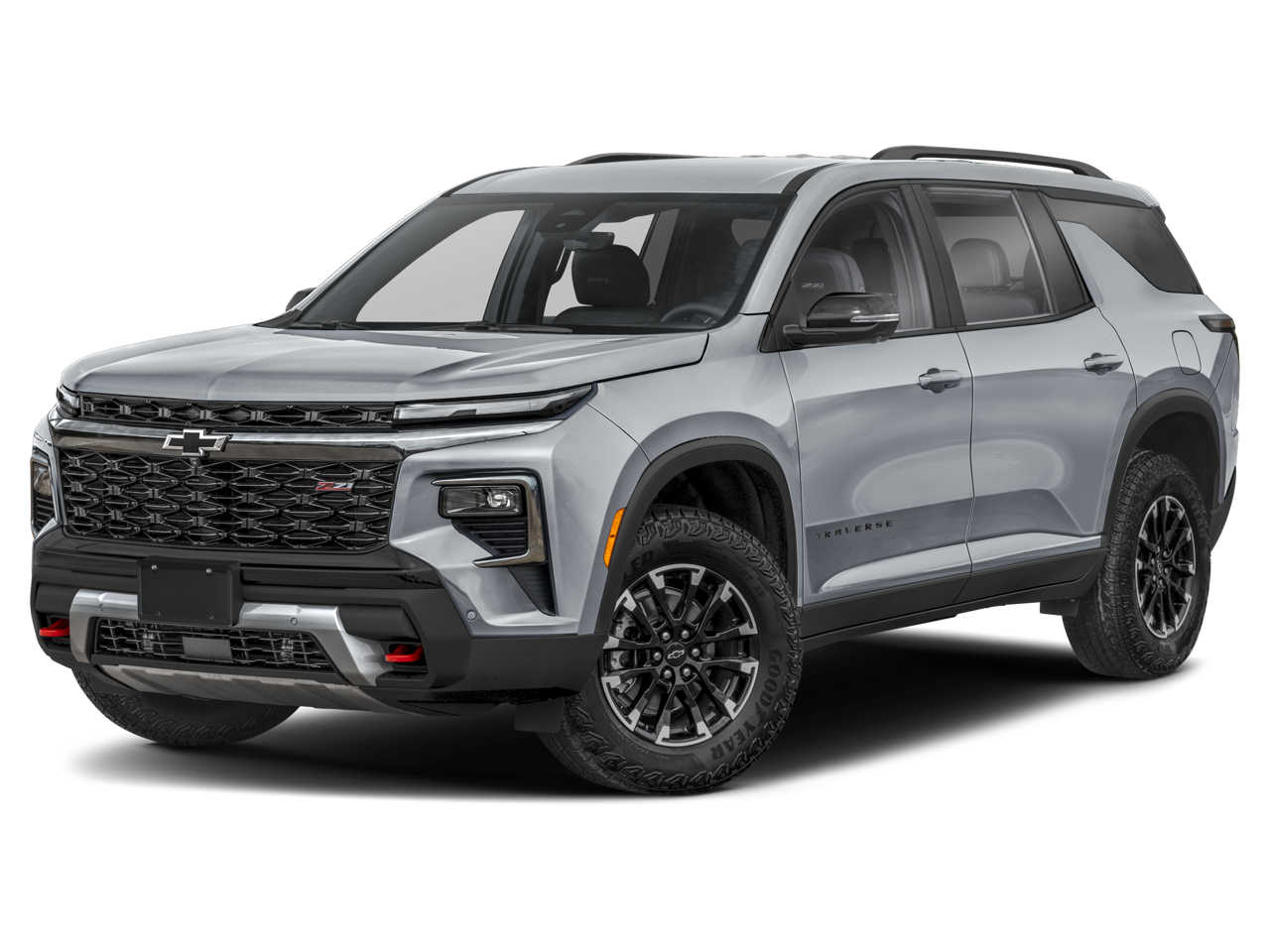 2026 Chevrolet Traverse Z71 in Mosaic Black Metallic — front three-quarter view