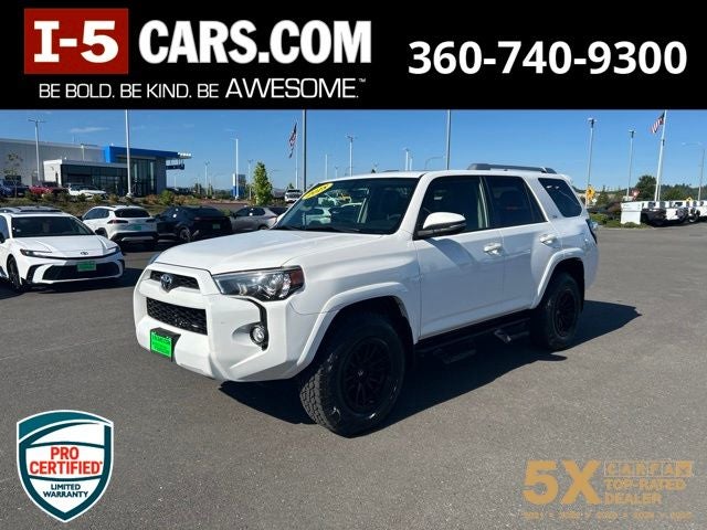 2018 Toyota 4Runner SR5 Premium in Ice Cap — front three-quarter view