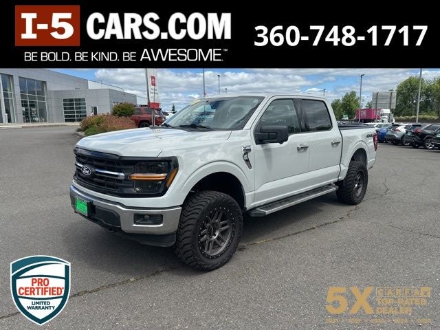 2024 Ford F-150 XLT in Avalanche — front three-quarter view