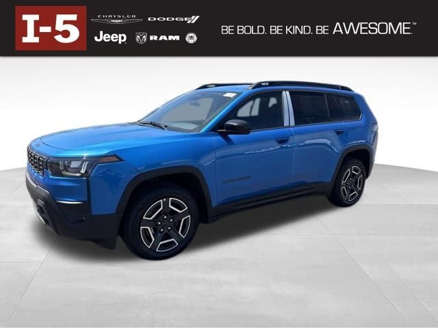 2026 Jeep Cherokee CHEROKEE LAREDO 4X4 in Hydro Blue Pearl-Coat Exterior Paint — front three-quarter view