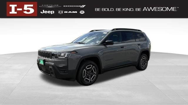 2026 Jeep Cherokee CHEROKEE LAREDO 4X4 in Sting-Gray Clear-Coat Exterior Paint — front three-quarter view