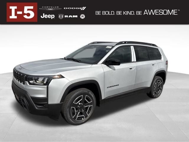 2026 Jeep Cherokee CHEROKEE LIMITED 4X4 in Silver Zynith Clear-Coat Exterior Paint — front three-quarter view
