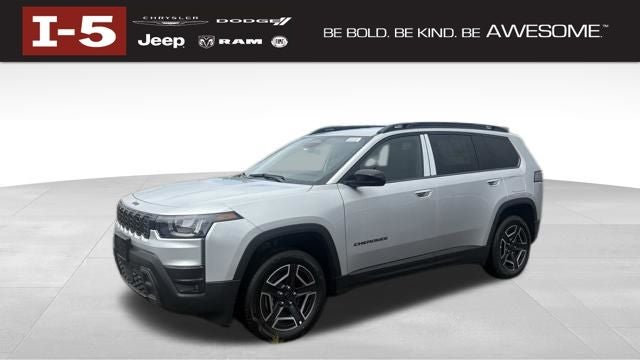 2026 Jeep Cherokee CHEROKEE LAREDO 4X4 in Silver Zynith Clear-Coat Exterior Paint — front three-quarter view