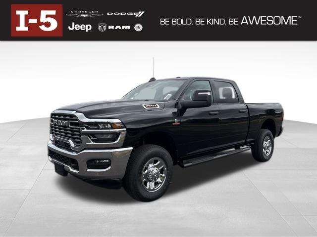 2026 RAM Ram 2500 RAM 2500 TRADESMAN CREW CAB 4X4 6'4' BOX in Diamond Black Crystal Pearl-Coat Exterior Paint — front three-quarter view