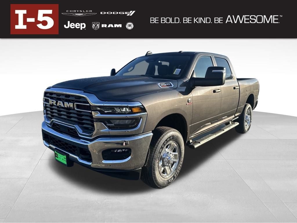 2026 RAM Ram 2500 RAM 2500 TRADESMAN CREW CAB 4X4 6'4' BOX in Granite Crystal Metallic Clear-Coat Exterior Paint — front three-quarter view
