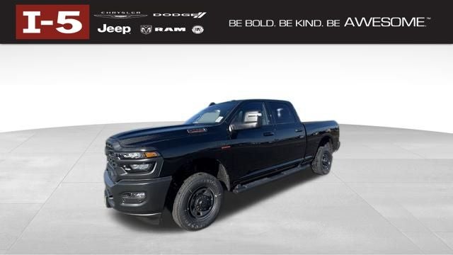 2026 RAM Ram 2500 RAM 2500 TRADESMAN CREW CAB 4X4 6'4' BOX in Diamond Black Crystal Pearl-Coat Exterior Paint — front three-quarter view