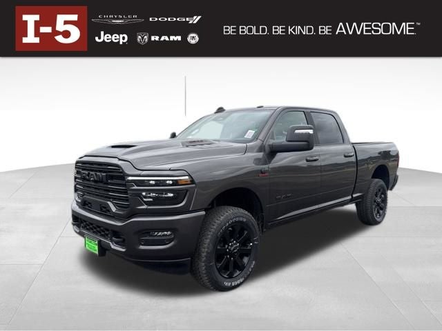 2026 RAM Ram 2500 RAM 2500 LARAMIE CREW CAB 4X4 6'4' BOX in Granite Crystal Metallic Clear-Coat Exterior Paint — front three-quarter view