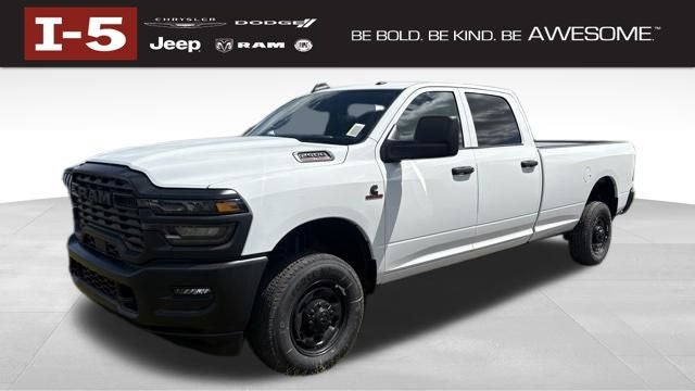 2026 RAM Ram 2500 RAM 2500 TRADESMAN CREW CAB 4X4 8' BOX in Bright White Clear-Coat Exterior Paint — front three-quarter view