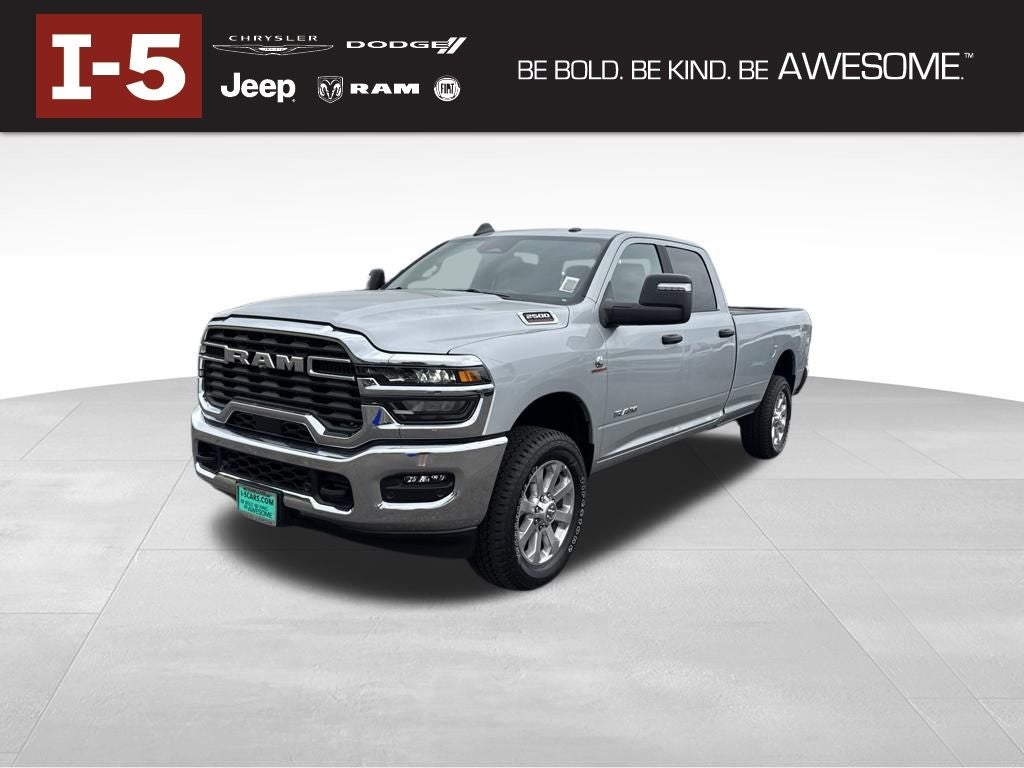 2026 RAM Ram 2500 RAM 2500 BIG HORN CREW CAB 4X4 8' BOX in Silver-Zynith Exterior Paint — front three-quarter view