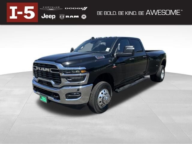 2026 RAM Ram 3500 RAM 3500 TRADESMAN CREW CAB 4X4 8' BOX in Diamond Black Crystal Pearl-Coat Exterior Paint — front three-quarter view