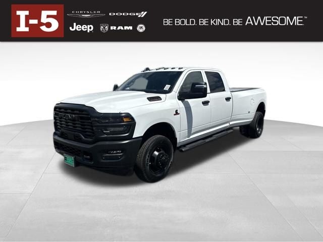 2026 RAM Ram 3500 RAM 3500 TRADESMAN CREW CAB 4X4 8' BOX in Bright White Clear-Coat Exterior Paint — front three-quarter view
